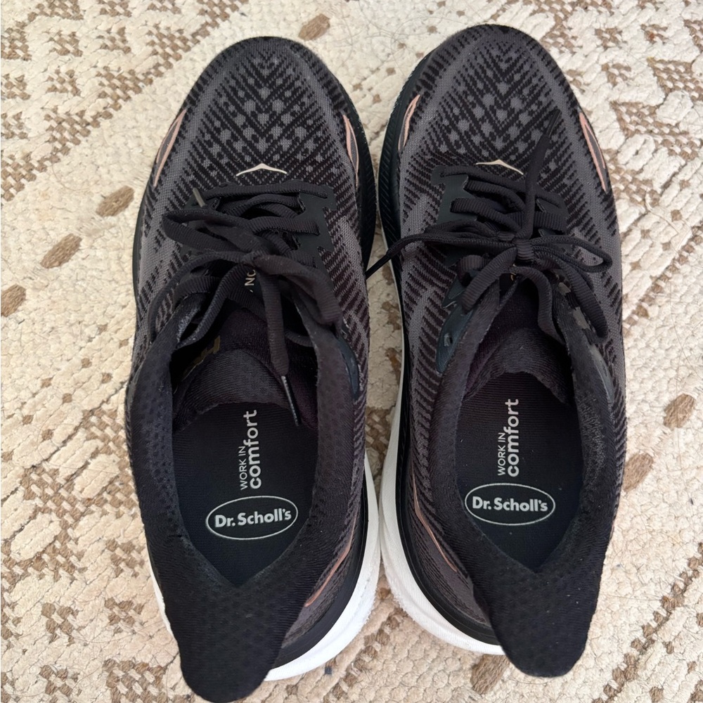 Hoka Black and Gray Running Shoes